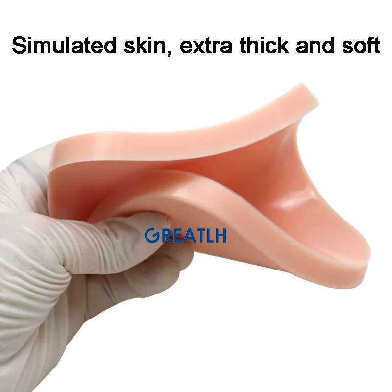 GREATLH Y Traumatic Skin Suture Model with Wound Silicone Simulation Suture Training Pads Medical Practice Model