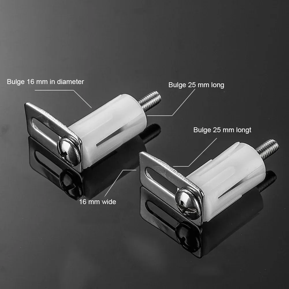2PCS Stainless Steel + Plastic Toilet Cover Accessories Toilet Lid Screws Seat Screws Stainless Steel Toilet Cover