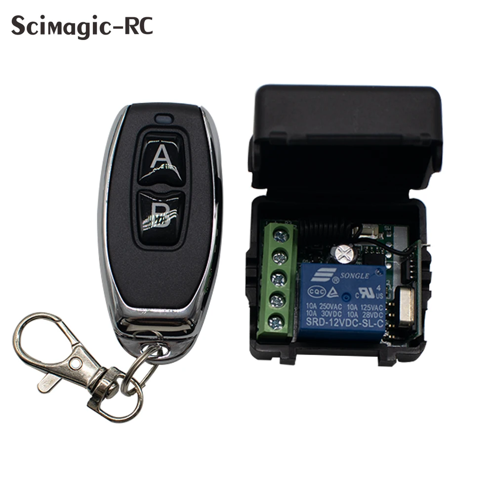 433 Mhz Remote Controls With Universal Wireless Remote Control Switch DC 12V 24V 1CH Relay Receiver Module Transmitter