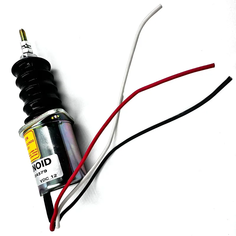 12V Fuel Shut Off Solenoid AM124377 FIt For John Deere 3375 4475 5575 6675 375 655 675 AM124379