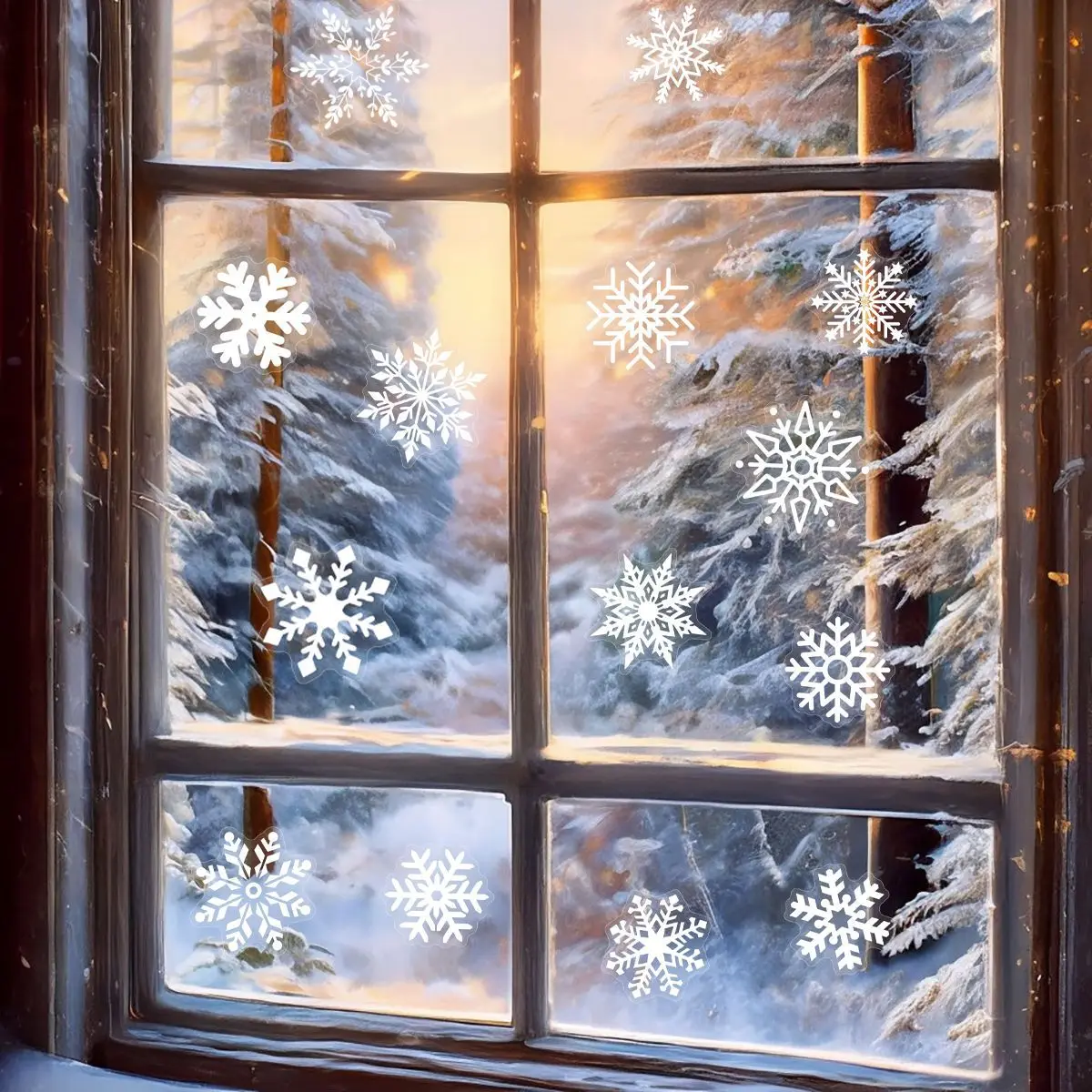 50 قطع الإبداع الشتاء الثلج ملصقات شفافة الكتابة على الجدران الديكور دفتر حقيبة الغيتار الثلاجة الهاتف الشارات #4