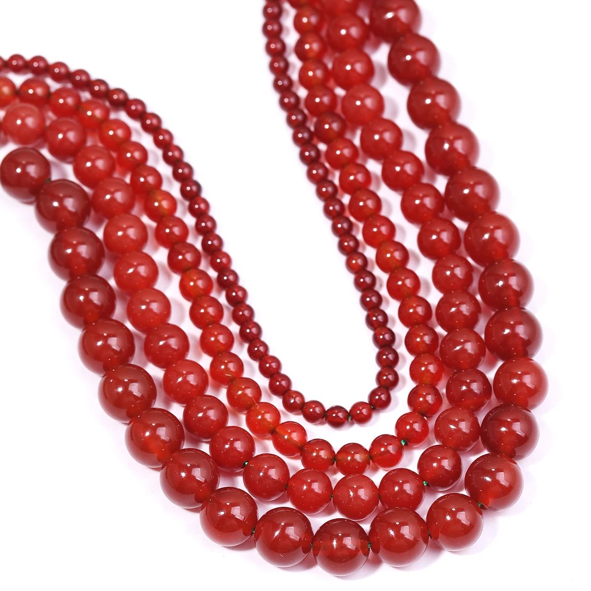 SHIJIWLS Karneol Runde lose Perlen 4, 6, 8, 10 mm, Größe optional, für handgefertigte DIY-Armbänder, Halsketten, Fußkettchenherstellung von Schmuck – Detail 2