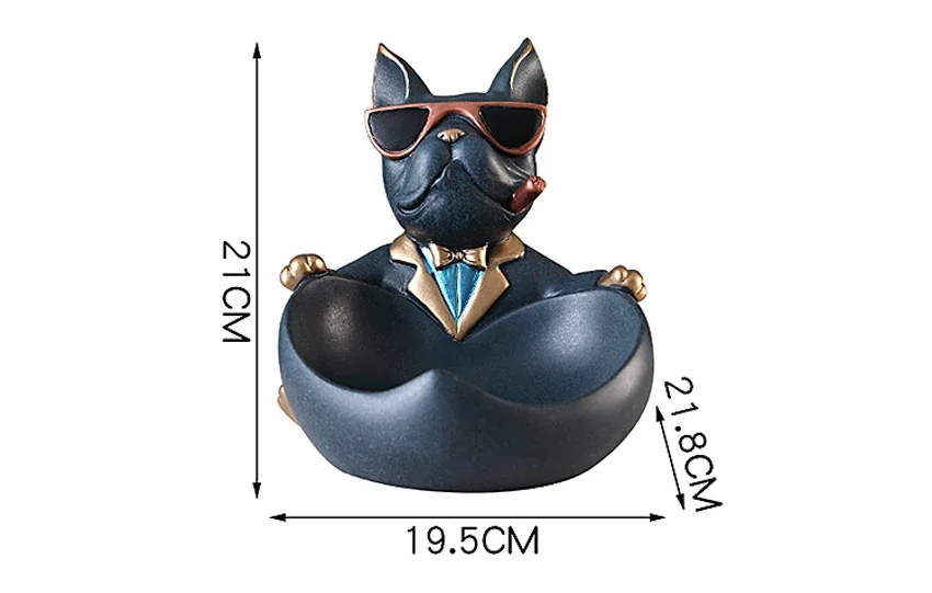 Wohnkultur Coole Hund Figur Hund Statue Lagerung Box Tier Ornament Harz Handwerk Kunst Skulptur Figur Hause Dekoration Geschenk – Detail 1