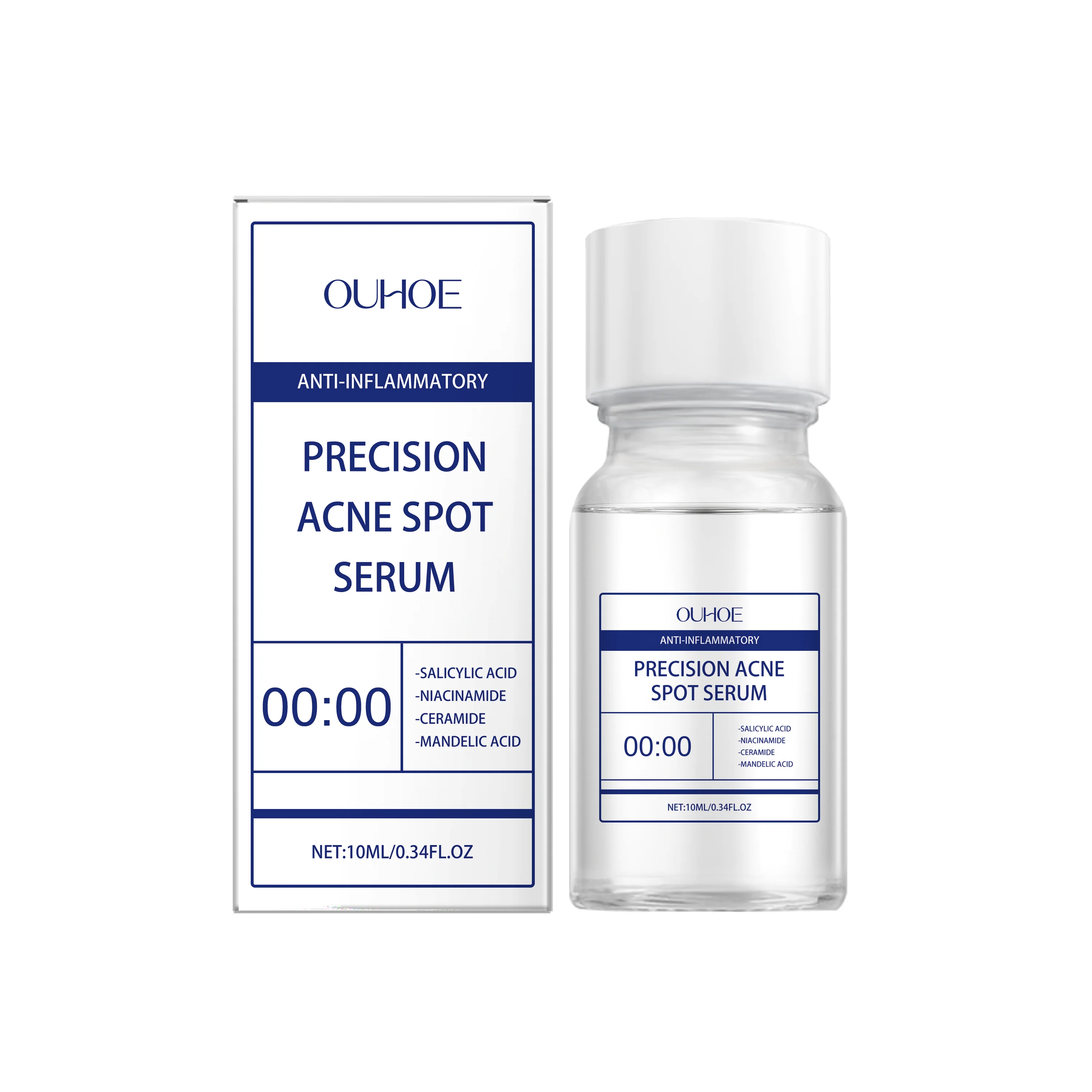 

OUHOE Acne Essence Hydrates Controls Oil Refines Pores Lighens Acnes Improves Red Skin 1pcs