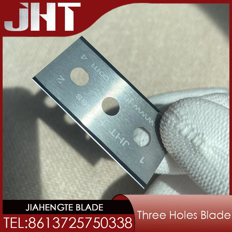 10 Pieces CUTTER BLADE FOR THIN FILM CUTTING MACHINE 43x22x0.15MM Tungsten Steel Ceramic Three-hole Knife 43*22 Blade