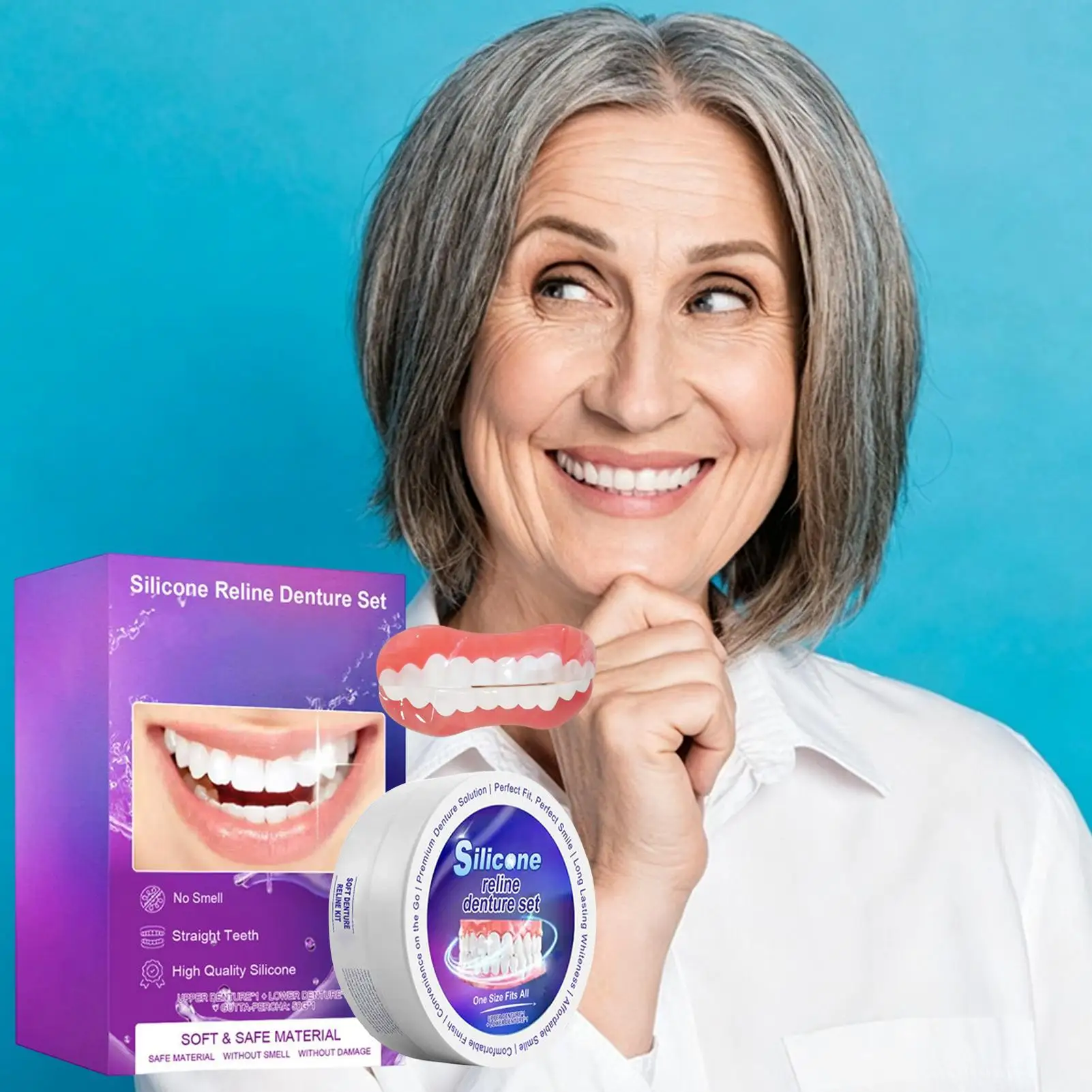 User-Friendly Denture Repair Kit Silicone Denture Reliner Kit Lightweight Reliner Denture Supplies for women man