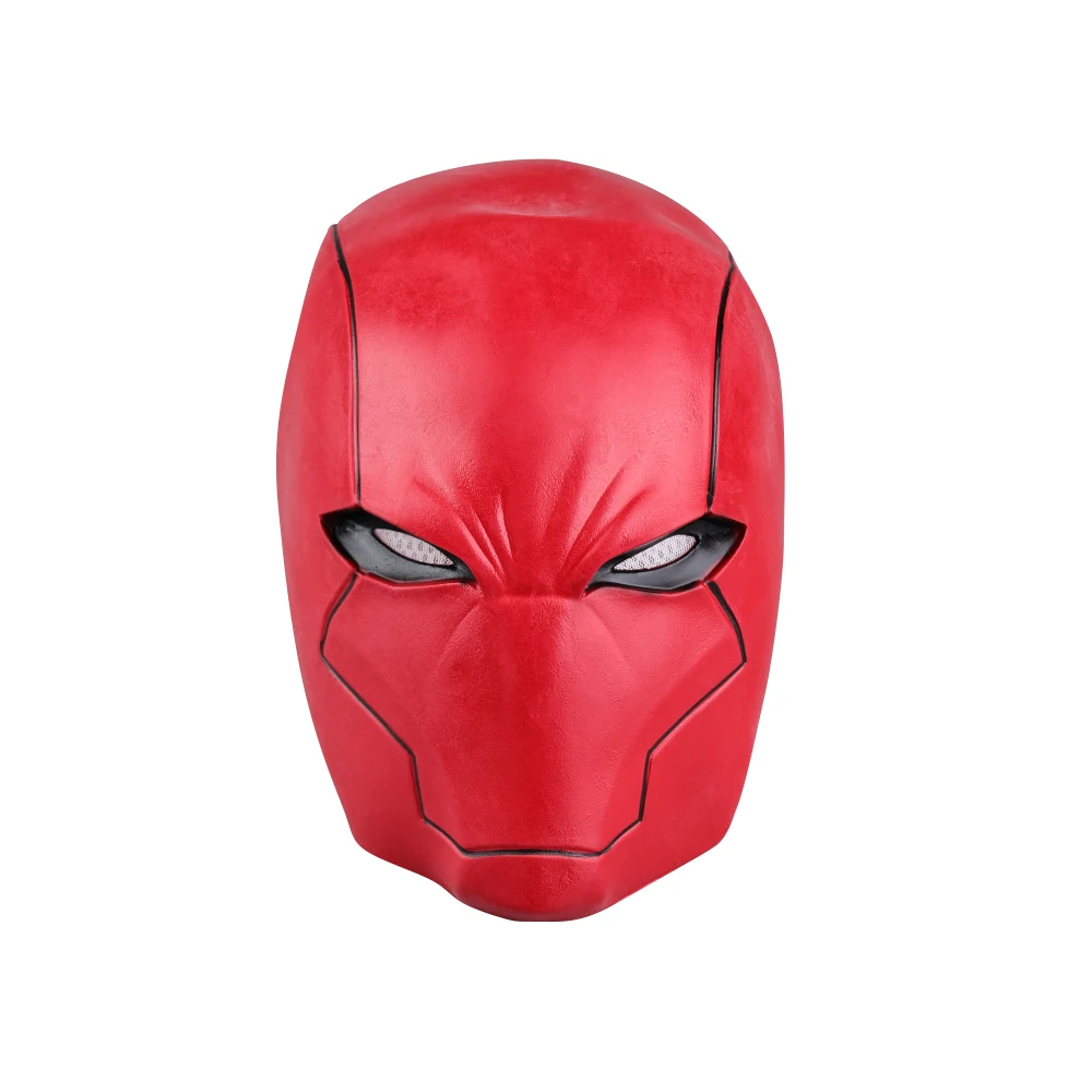 Cosplay Masks Superhero Red Hood Helmet Latex for Adult Man Face Masks Halloween Party Masquerade Carnival Costume Prop