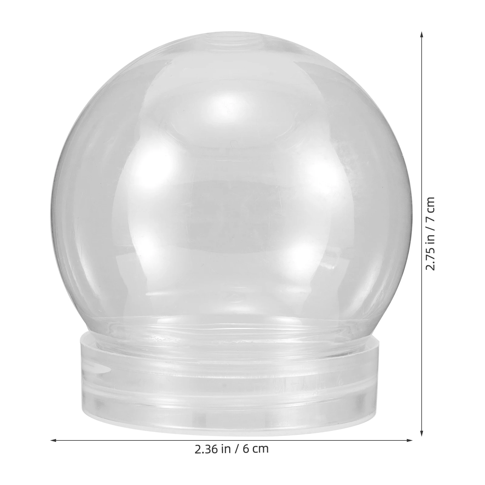 20Pcs Empty Snow Globe Bottles Clear Plastic Christmas Snow Balls Water Globes With Screw Off Cap Empty Snow Globe Making Props