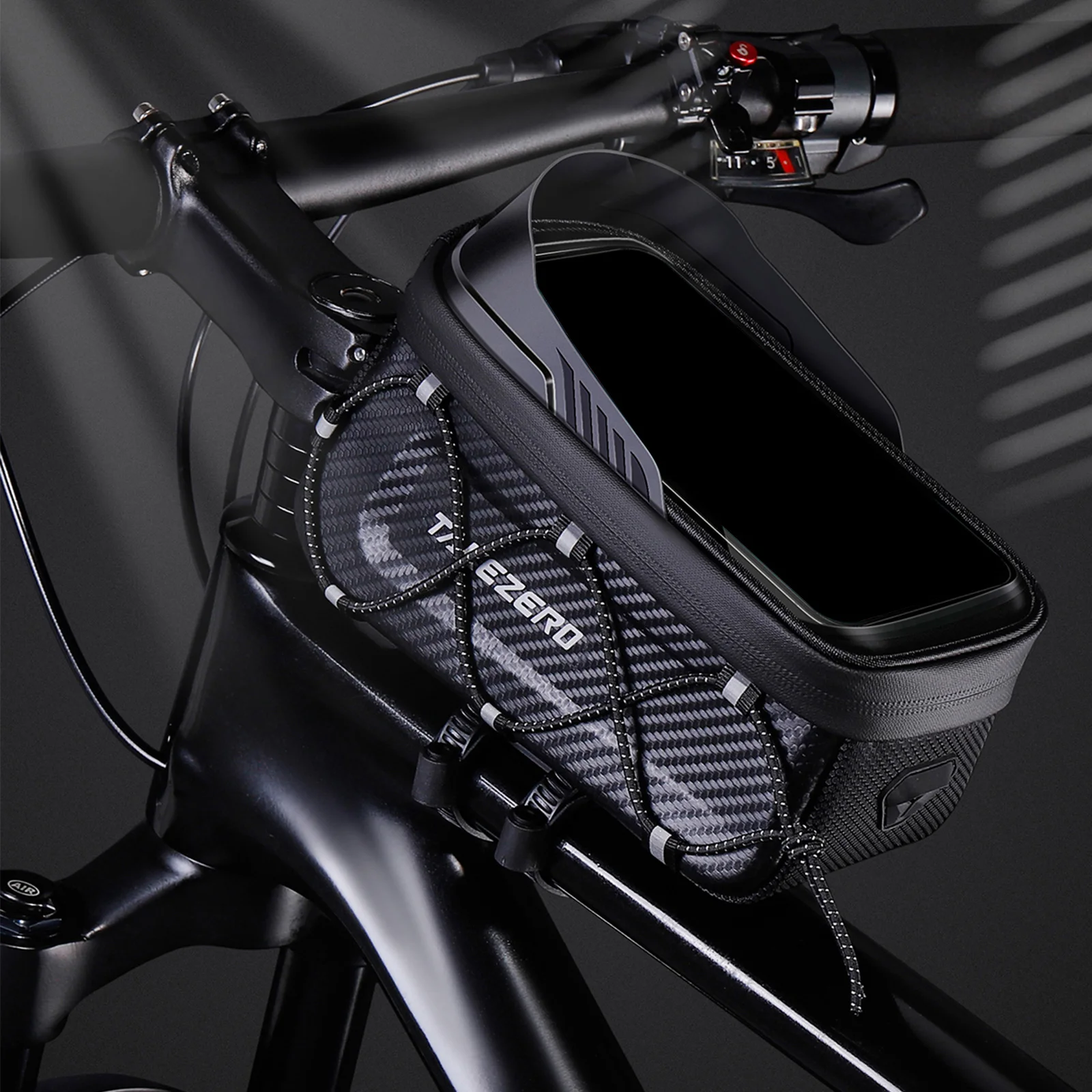 

Bike Front Frame Bag Wear Resist Cycling Accessories Bicycle Pack TPU Touchscreen Film Upper EVA Pouch Pack for Outdoor Sporting