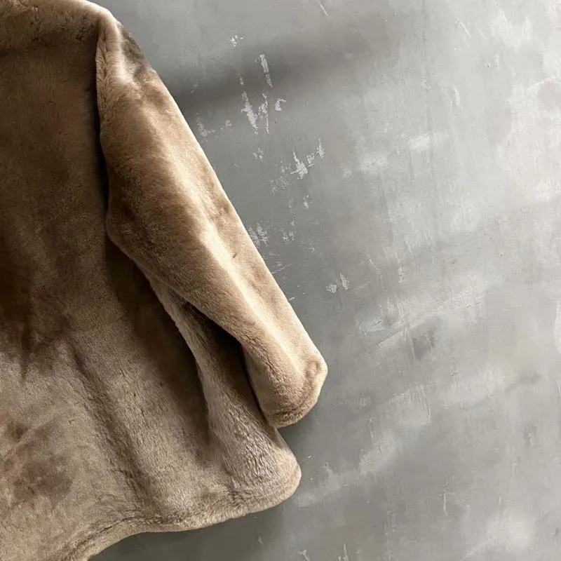 long length women coat winter 2025 new fashion o-neck collar clothes Merino wool natural real sheep fur