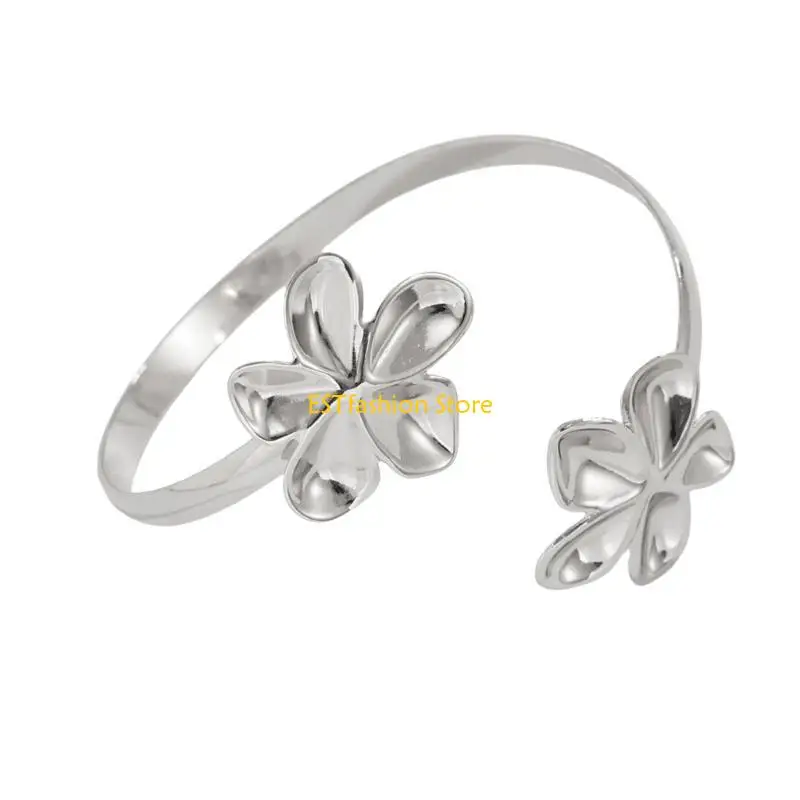 

Y5GC привлекательный рука манжеты Гибкие пляжные украшения простой браслет для браслетов носить браслеты для девочек-женщин фото