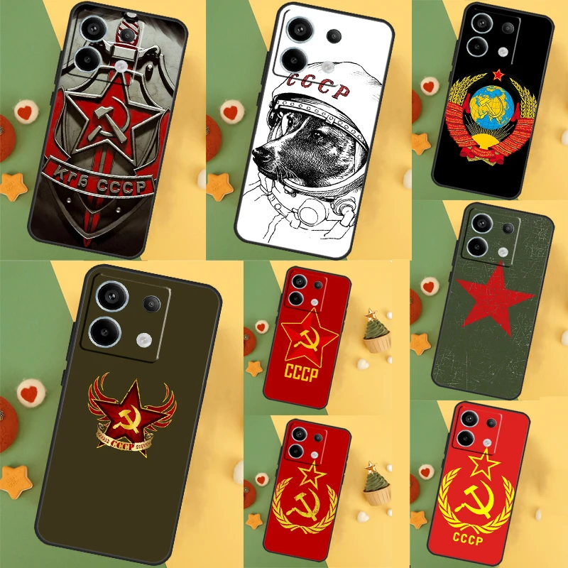  CCCP Soviet Union Russia Case For Xiaomi Redmi Note 13 Pro 12 11 9 10 9S 10S 11S 12S Redmi 12 13 10C 12C 13C Cover