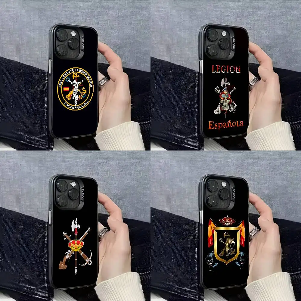 

Logo Spanish Legion Spain Phone Case For iPhone 16,15,14,13,12,11,Mini,Pro,E,SE4,XS,MAX Black Candy Matte Box