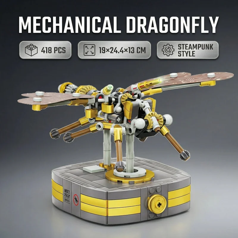 

Механические конструкторы серии «Насекомые» KY7708: Модель стрекозы для сборки, развивающие игрушки для мальчиков и девочек