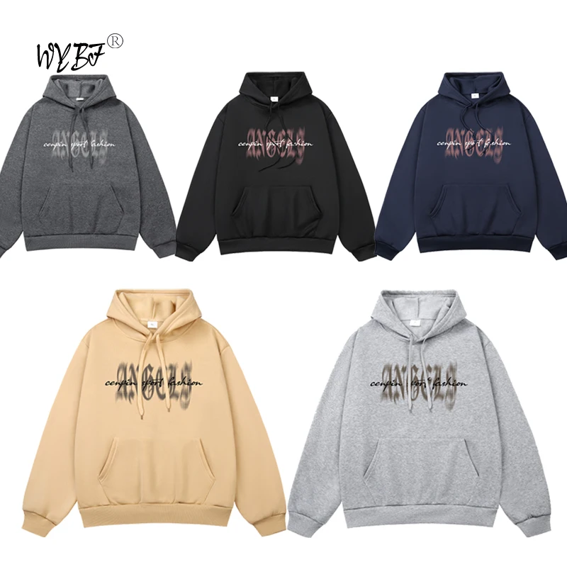 

Autumn Fashion Men's Hoodie Casual Hoodies Pullovers Sweatshirts Men's Top Solid Color Gradient letter Hoodies Sweatshirt Male