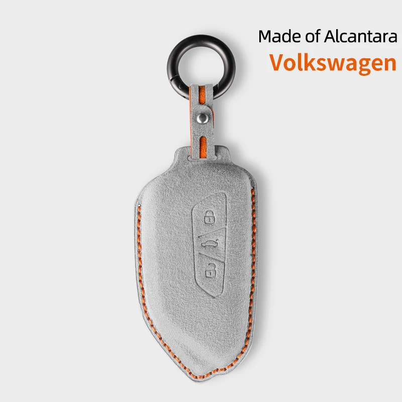 Car key protection shell suede For For VW Volkswagen Golf 8 MK8 ID3 ID4 ID6 For Skoda Octavia auto key case cover accessories