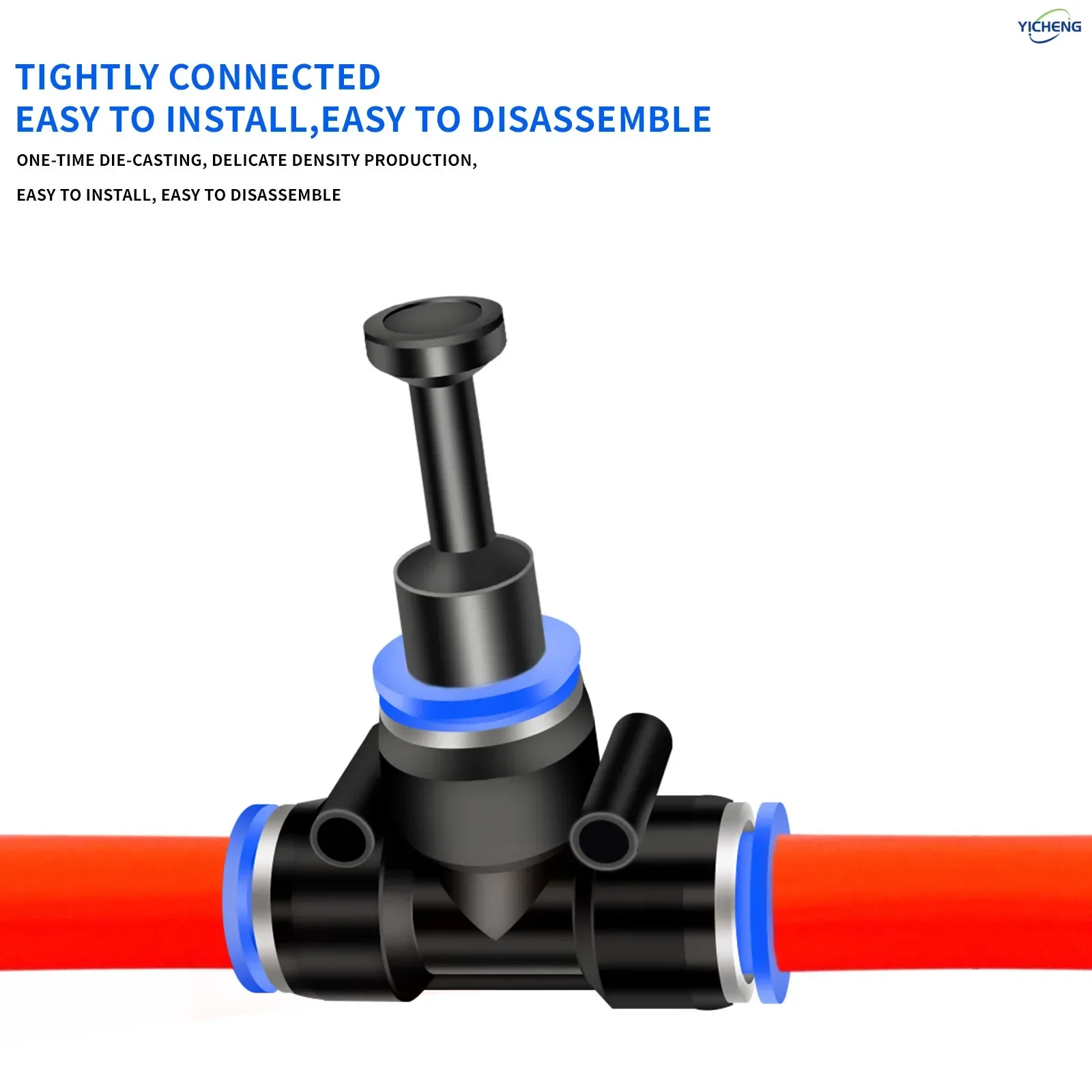 PNEUMATIC 6MM Заглушка для труб Push-to-Connect Фитинговая заглушка Pbt Смола PP Заглушка (упаковка из 100 шт.)