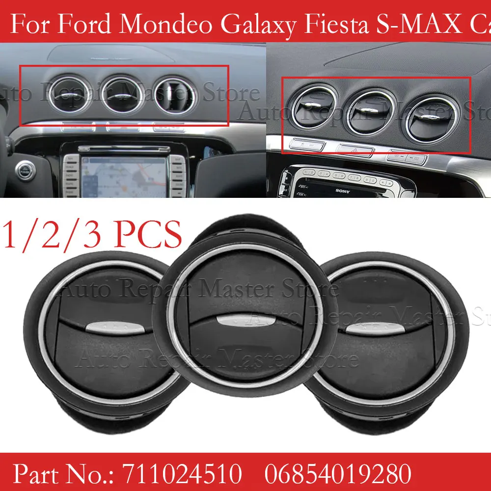 Panel de rejilla de aire acondicionado para Ford, Mondeo, Galaxy MK4, Fiesta, S-MAX, 6M21U018B09-ADW, 1/2/3 Uds.