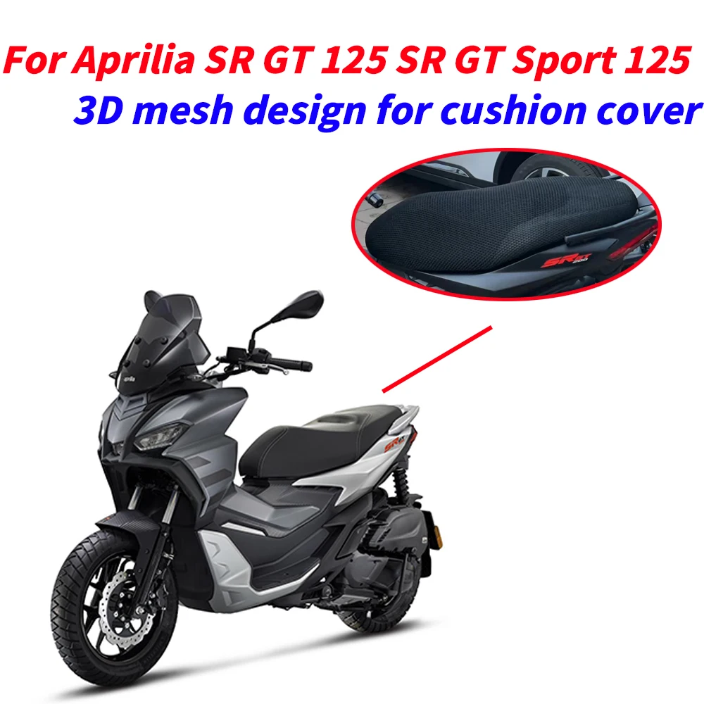 

Motorcycle Seat Cushion Cover Mesh Honeycomb Sunscreen Anti-slip 3D Breathable Seat Cover For Aprilia SR GT 125 SR GT 125 Sport