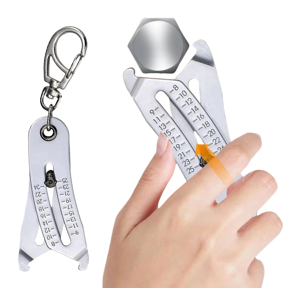 

Portable Precise Thread Size Checker Keychain Inch and Metric Thread Size Verification Tool Quick Hand Measuring Tool