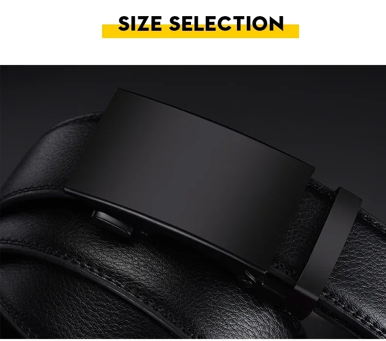 Cinturón de cuero de vaca genuino para hombre, hebilla automática de 3,5 cm, pretina informal de negocios de diseñador de lujo