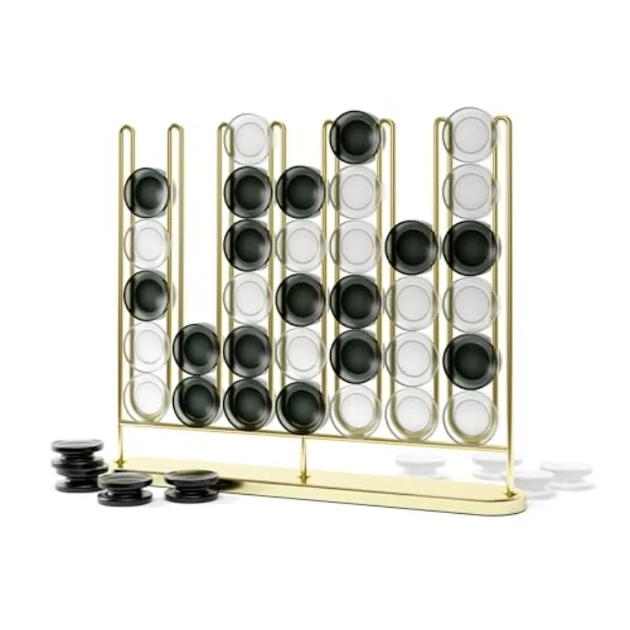 

STAX Four-in-a-Row Game Brass