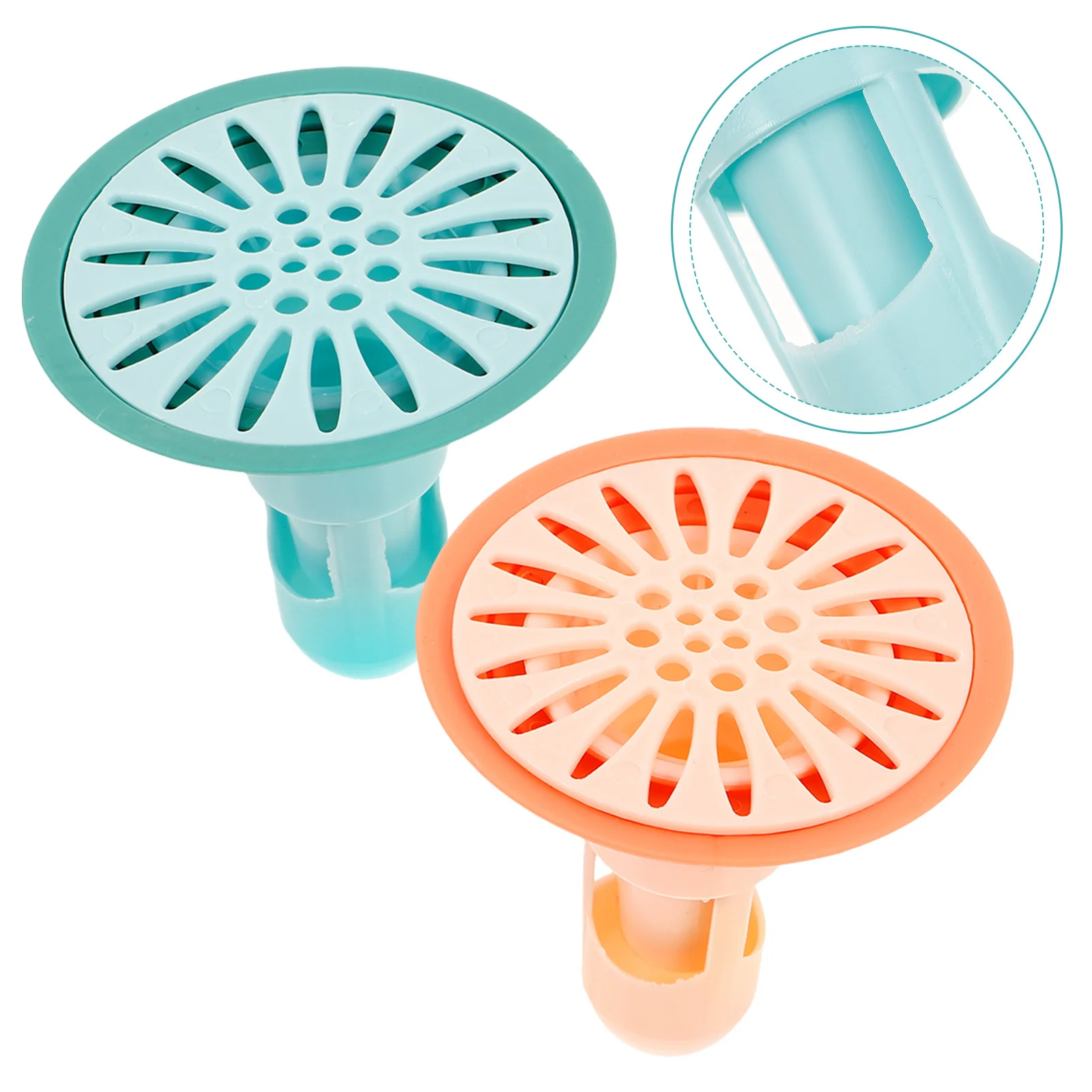

2pcs Plastic Durable Hair Catcher Drain Covers Bathtub Bathroom Sewer Odor Clogging Prevention Easy Install Drain Plug