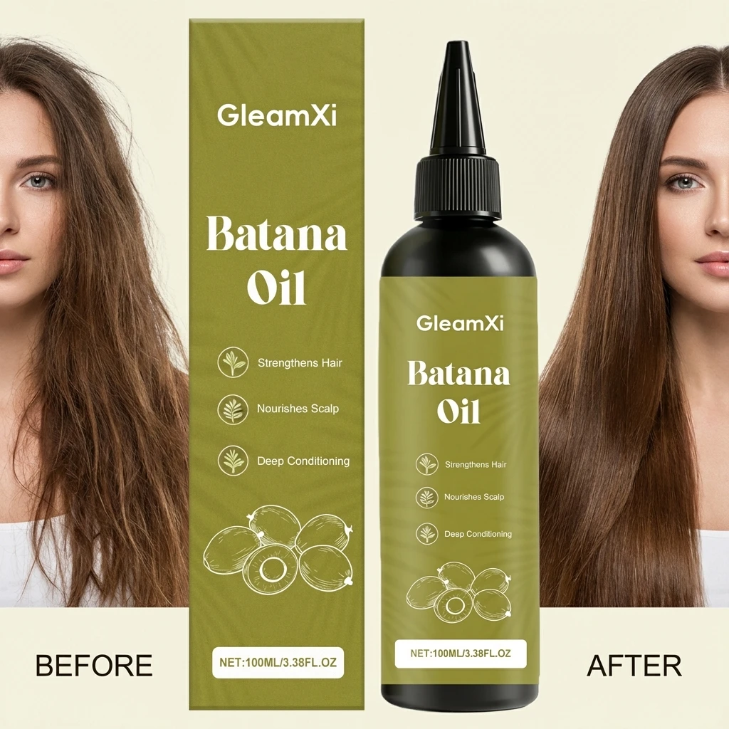 Batana Nourishing Hair Care Oil Lightweight Hydrating Smoothing Shiny Hair Serum Deep Moisturizing for Sensitive Scalp 100ml