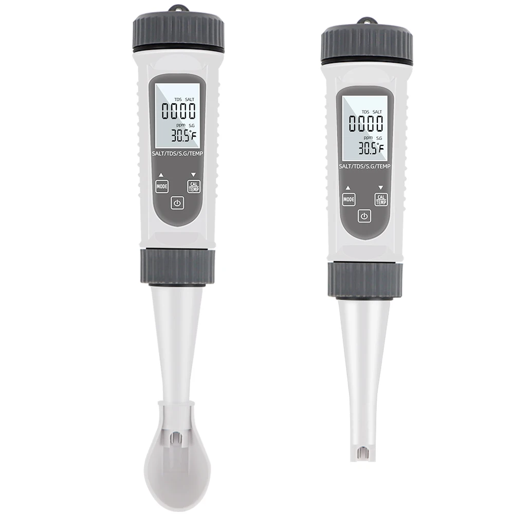 4 In 1 TDS Meter Water Salt Concentration SALT/TDS/EC/Temp Meter Digital Water Quality Monitor Tester per piscine acquari