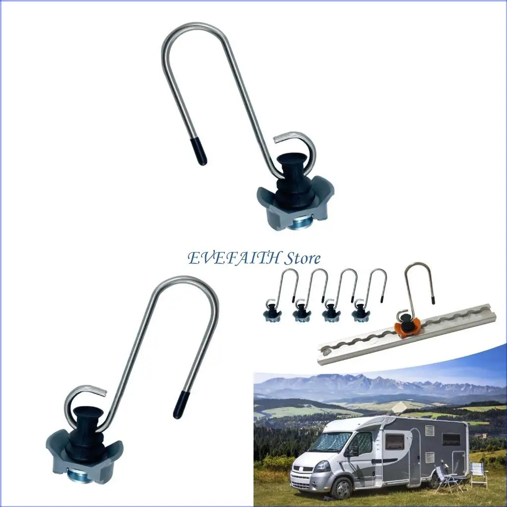 

124B 1pc/4pcs Hook for Airline Track Fittings Single Fitting L Track Tie Down Anchors with S Hook Easy Installation