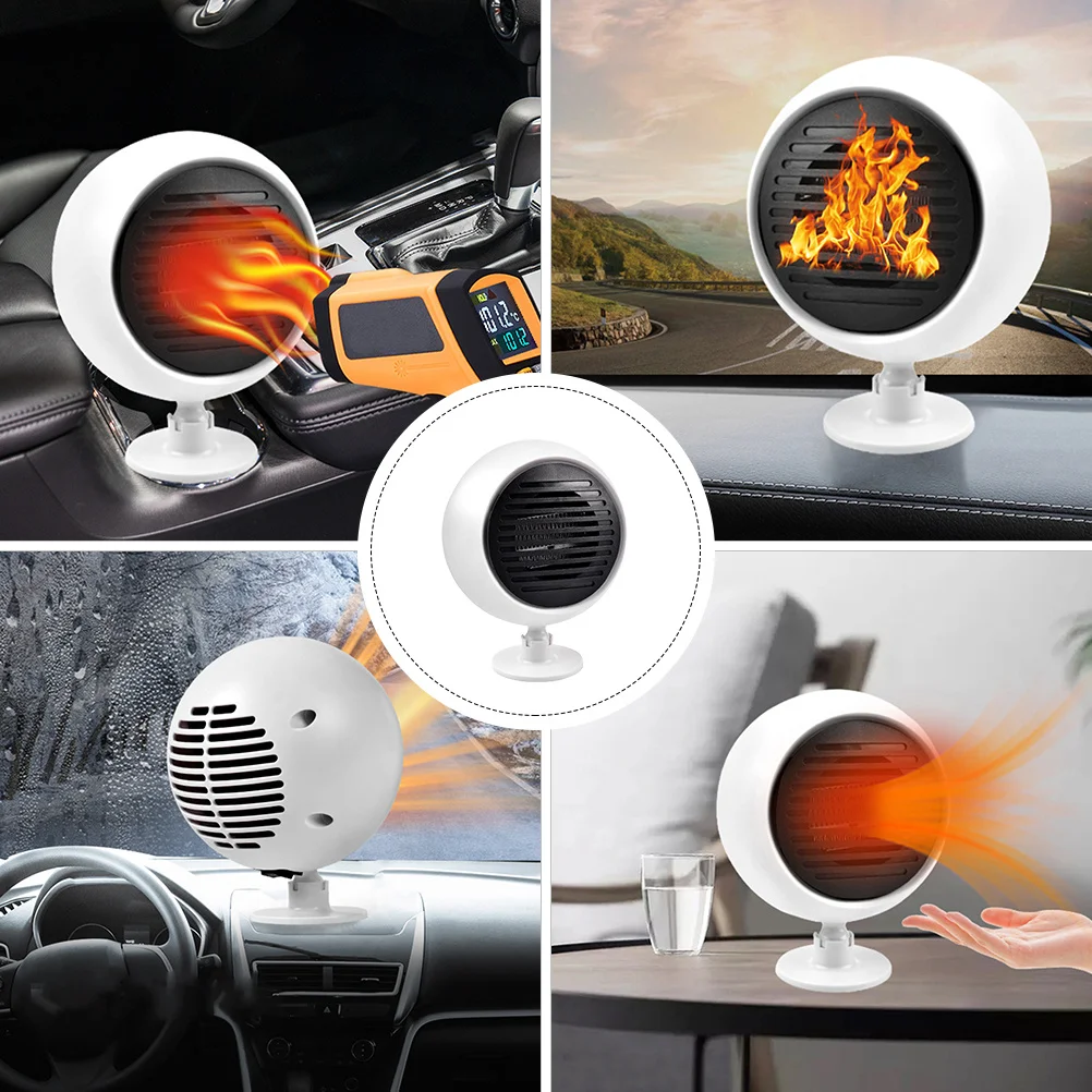 

1Pcs Car Mounted Heater ABS Copper Material Portable Defogger Windshield Defroster Vehicle Heater Auto Defogger for Clear View
