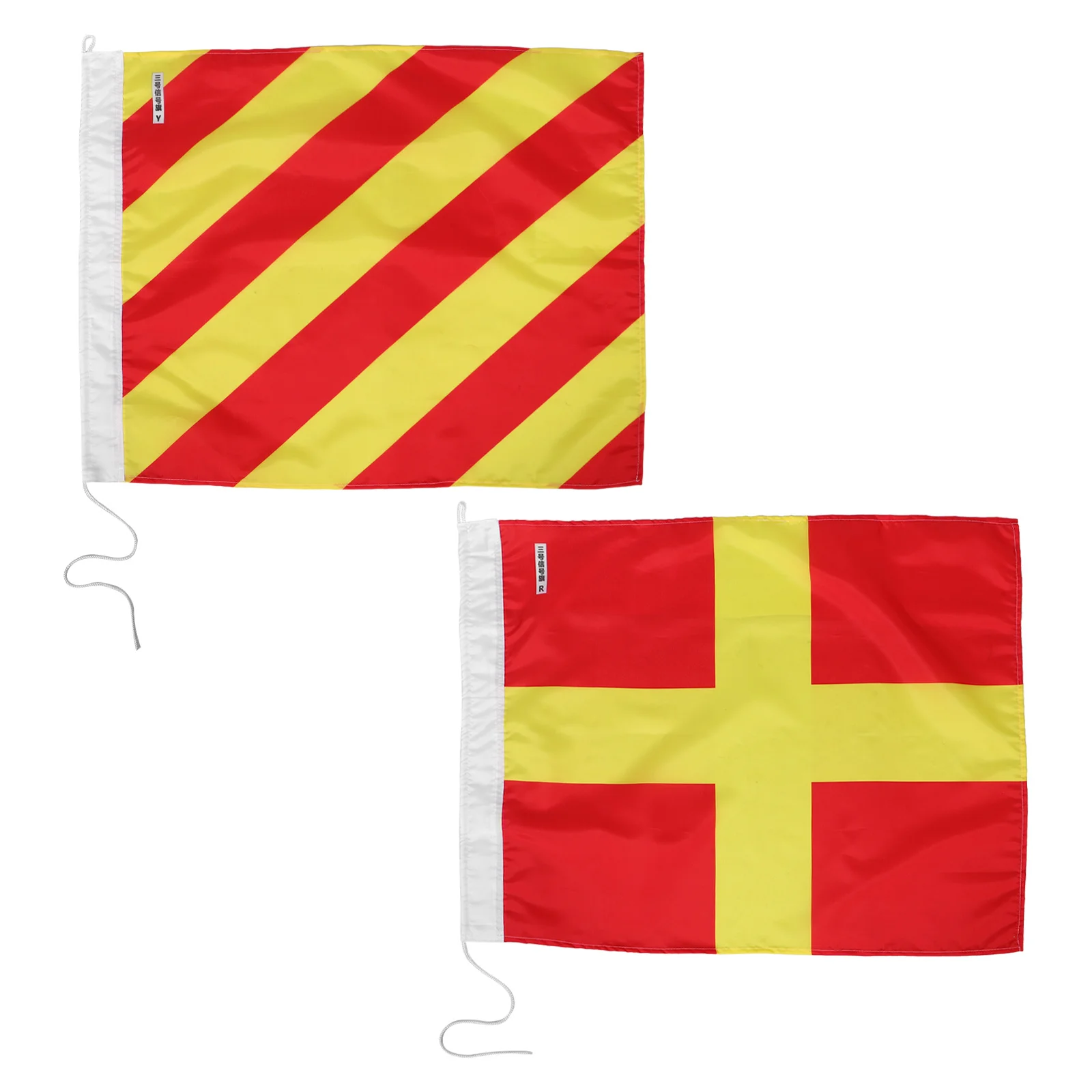 

2pcs Boat Signal Flags Marine Code Decoration Set For Nautical Parties International Ship Banner Slow Down Flag Marine