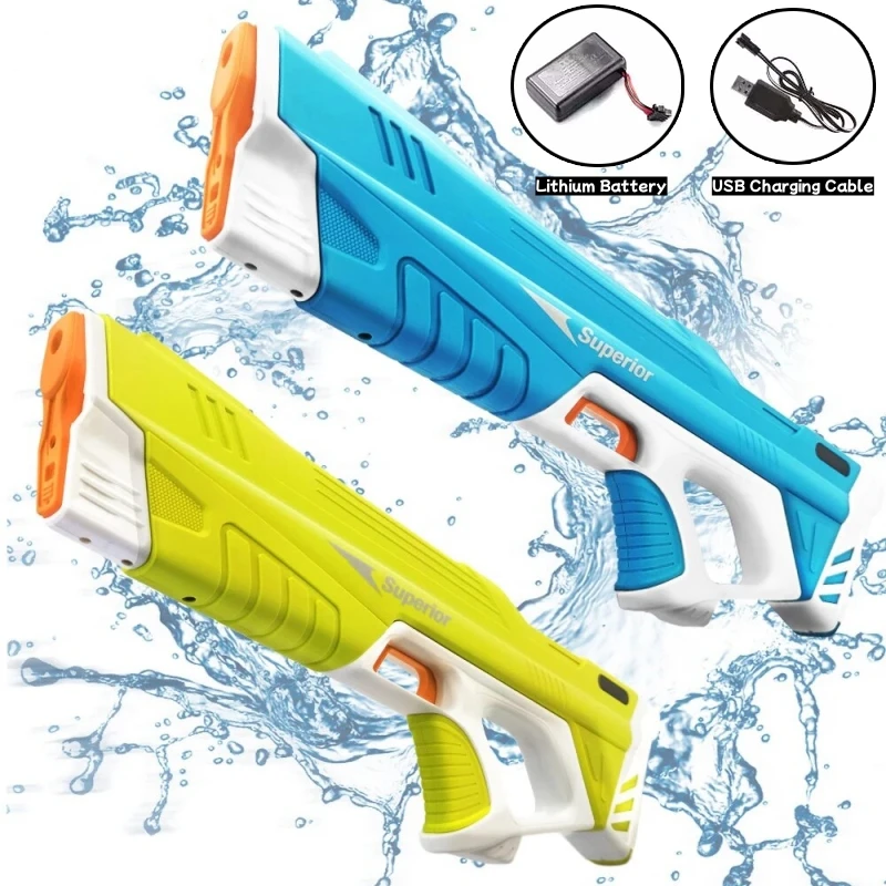 

43cm Fashion New Kids Electric Water Gun Toys Children Outdoor Beach Battle Game Full Automatic Water Spray Guns Party Games