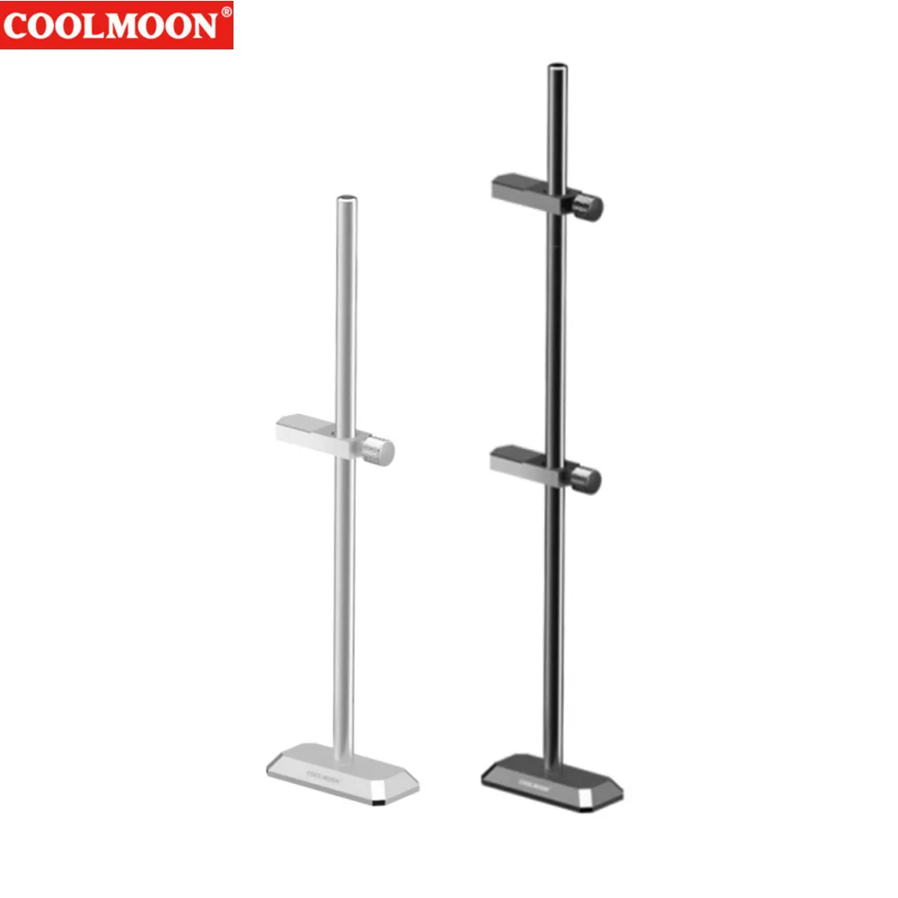 Coolmoon Vertical Aluminum Alloy Dual Graphics Card Holder VGA Bracket Computer Rack Metal Pole GPU Stander Support for ATX ITX