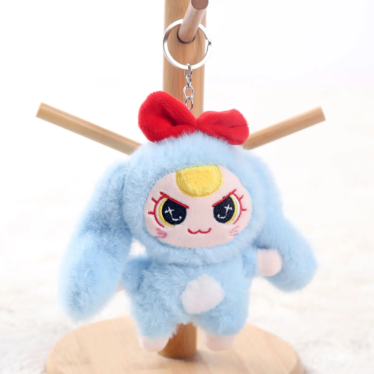 Breloczek pluszowy króliczek z miękkimi uszkami, 15 cm, wróżka królik, pluszowa zabawka do torby, plecaka, kluczy, prezent dla dziewczynek, miękka urocza lalka, zawieszka.