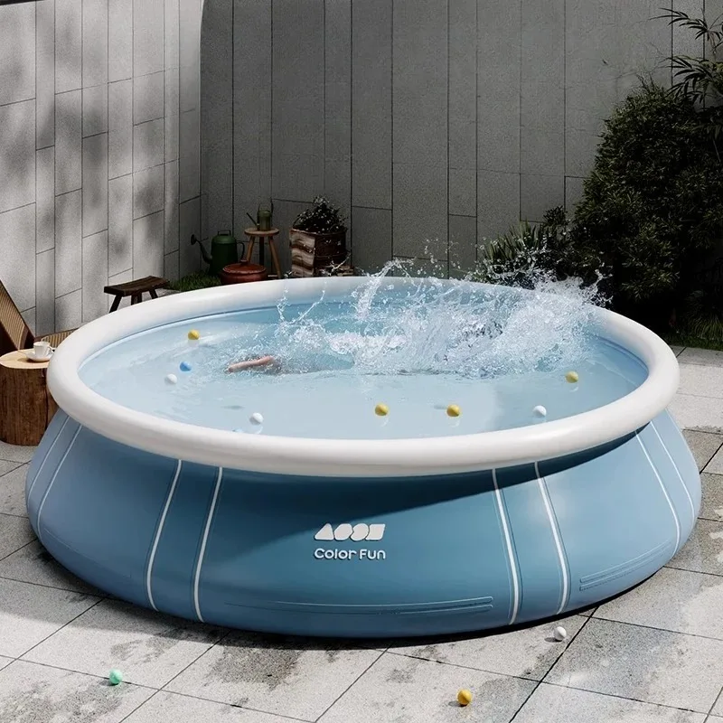  ترقية سميكة قابلة للطي مستديرة حمام سباحة قابل للنفخ متعددة الوظائف الصيف الفناء الخلفي المياه الترفيه في الهواء الطلق أحواض استحمام ساخنة FYIP #2
