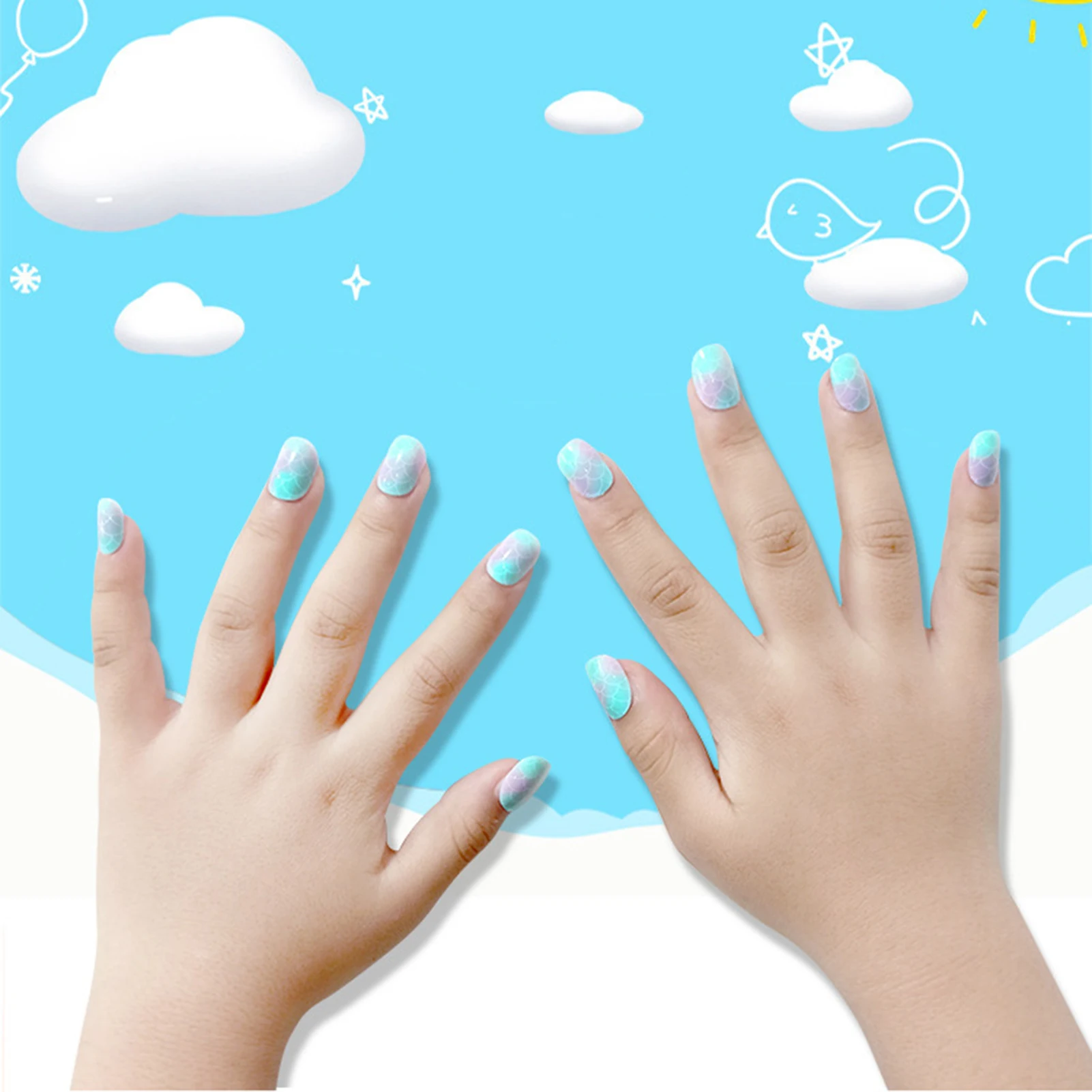 Kids Cartoon Fake Nails with Stickers Durable & Never Splitting Comfort Fake Nails for Professional Nail Art Salon Supply image 6