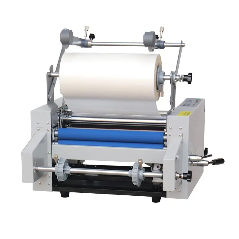 L389 Small Automatic Multifunctional Sticker Thermal Bopp Pvc Film Laminating Machine with Auto Wind Collection Function