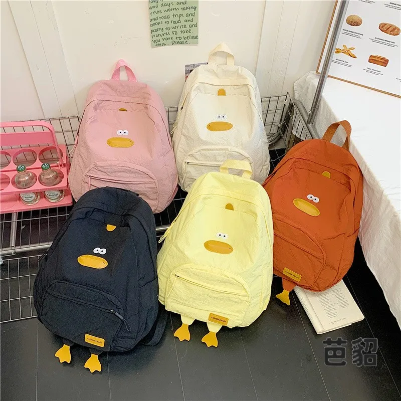 Cartoon Backpack for Girls College Students High School Middle School Korean Style Dual Shoulder Bag Female Student Backpack