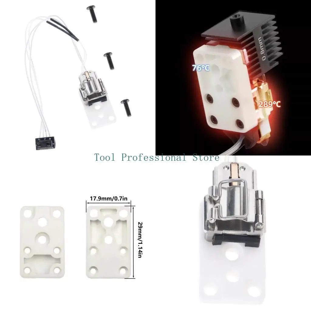 57QF P2S Heating Assembly 3D Printer Heating System With Ceramic Zirconia Insulation