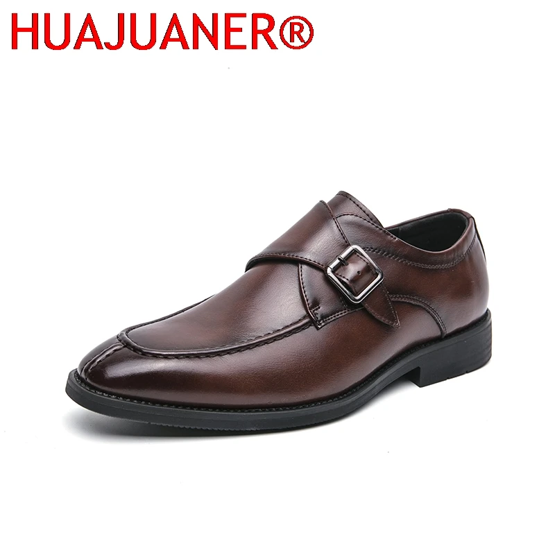 

Leather Shoes For Men Fashion Buckle Classic Business Shoes for Male Luxury Brand Antiskid Cozy Men Loafers Design Shoes Men