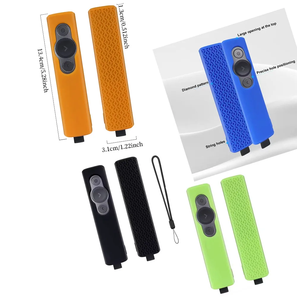 

Silicone Protective Cover for Logitech Spotlight Presentation Remote Bluetooth-compatible Smart PPT Page Turning Pen Case Black