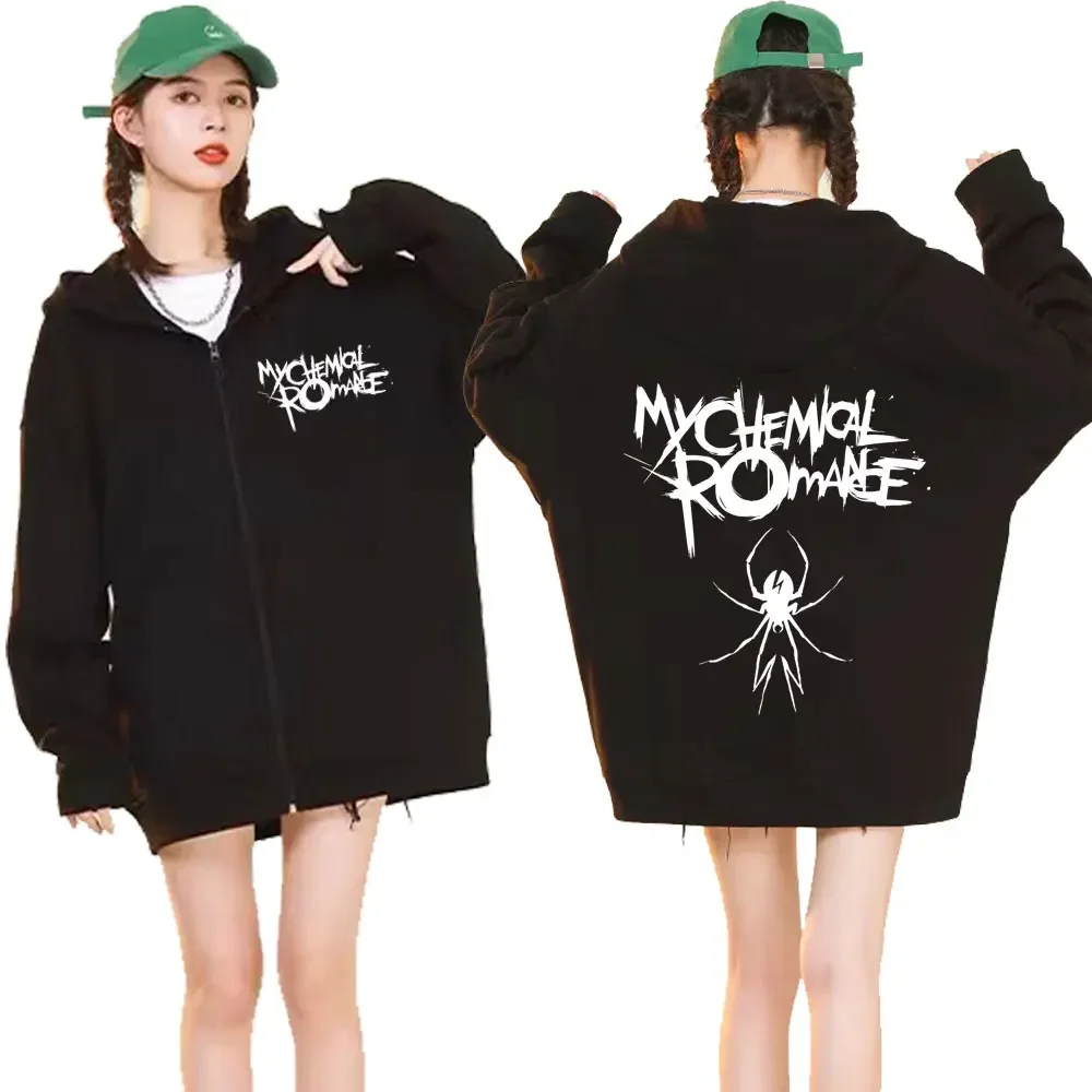 Rock Band My Chemical Romance Mcr Dead Zipper Hoodie Black Parade Punk Emo Zip Up Jacket Sweatshirt Men Fashion Harajuku Hoodies