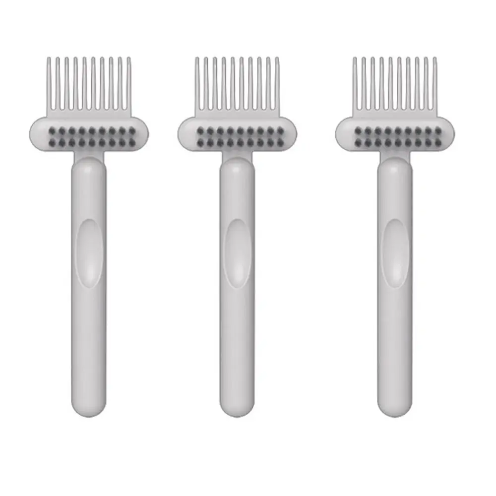3PCS 2-In-1 Design Hair Brush Cleaner Effective Cleaning Hair Dust Removal Comb Cleaning Brush Dual-Sided Rake