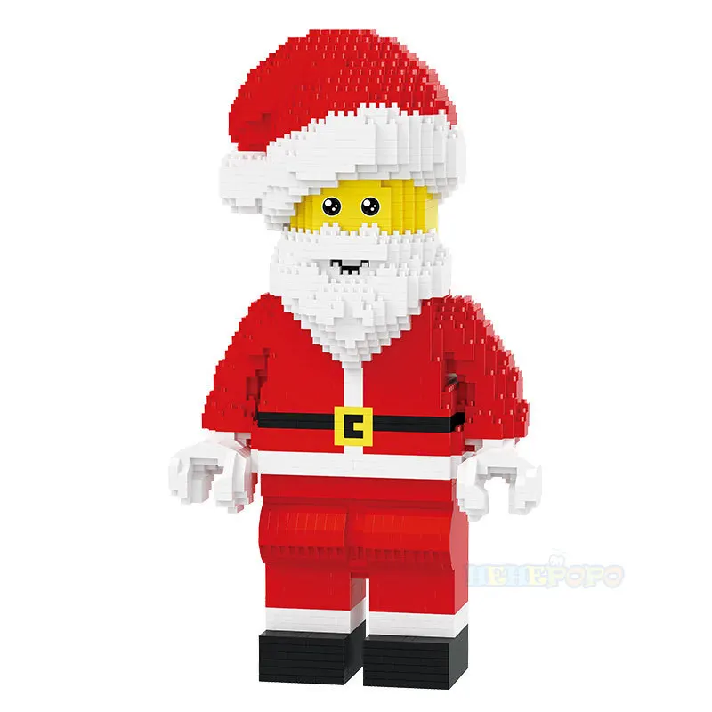 Snowman Block Diamond Building Blocks 1910pcs Santa Claus Action Figures Building Bricks DIY Assembly Christmas Gift Kid Toy