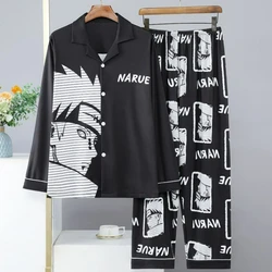 Bandai Naruto Pajamas Men's Spring and Autumn Cartoon Long Sleeve Thin Home Service Suit