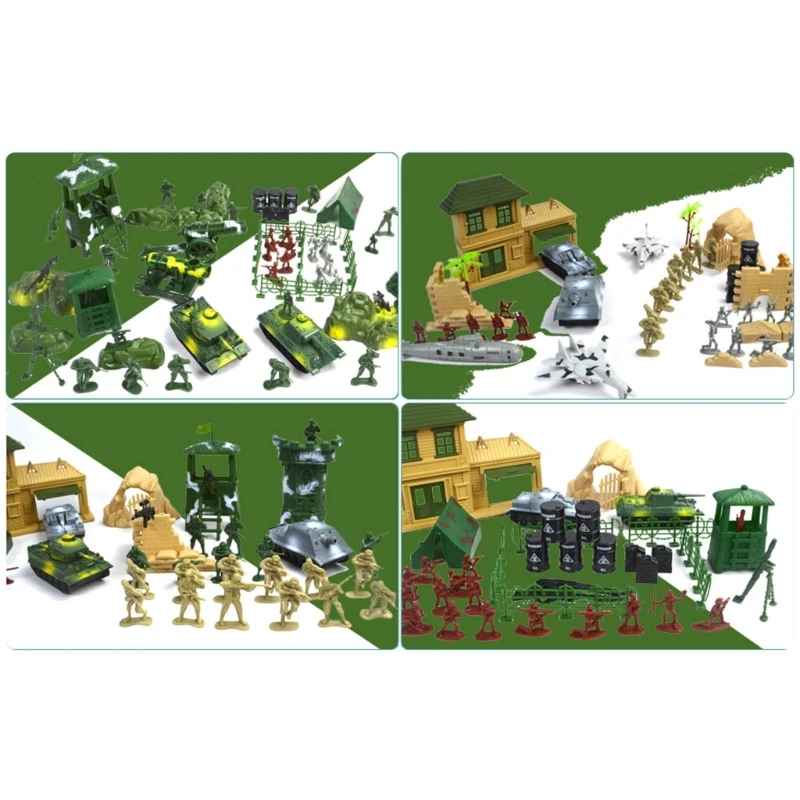 Soldier Figures and Accessories for Kid Class Projects History Lessons Toy Soldiers Toy Set of 300 N84E