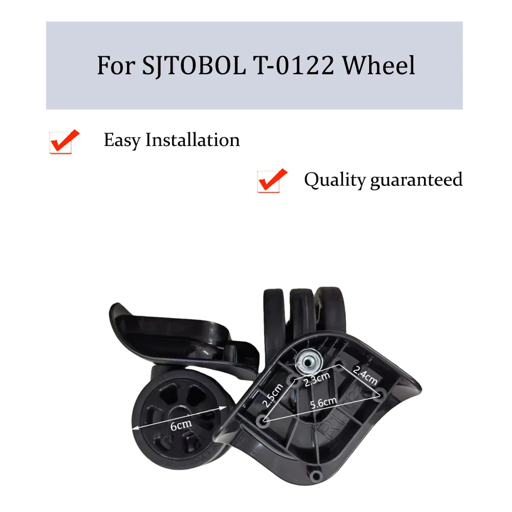 

For SJTOBOL T-0122 Universal Wheel Replacement Trolley Case Luggage Pulley Silent Smooth Shock Absorbing Durable Caster Wheels