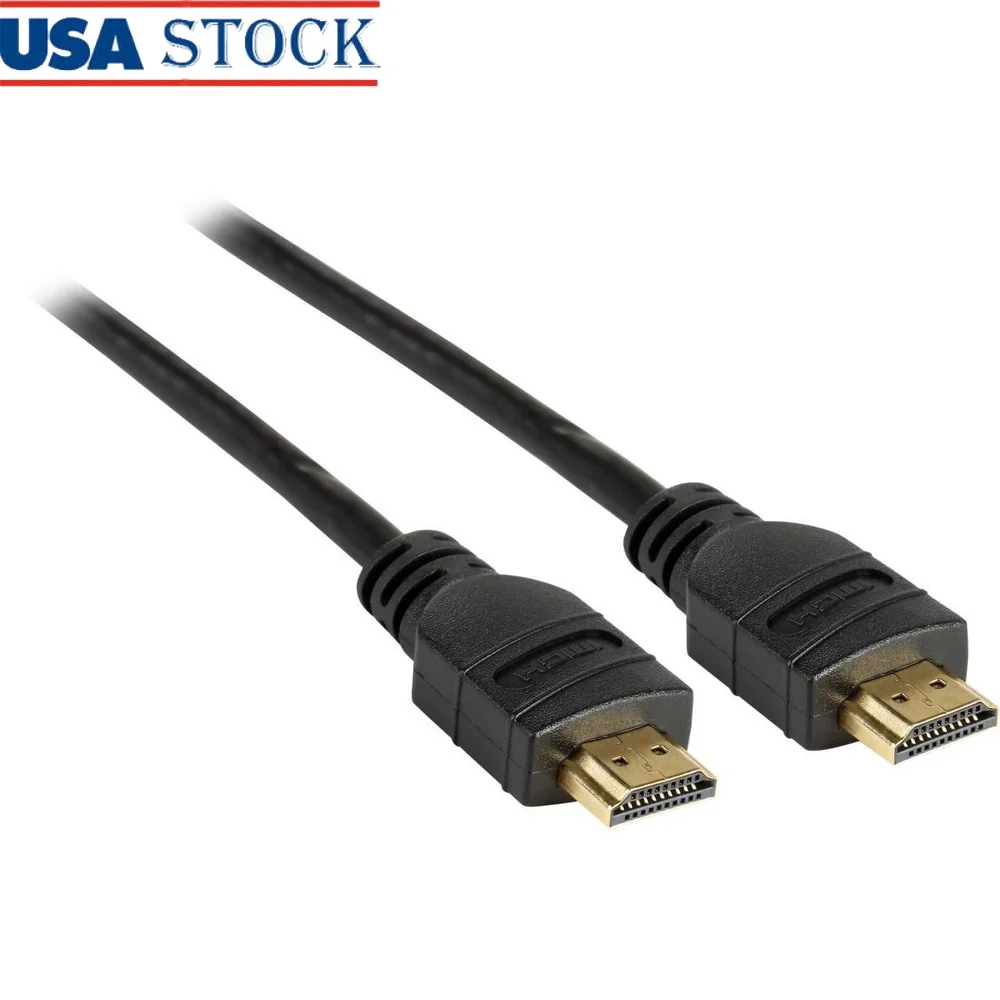 

Высокоскоростной кабель HDMI с позолоченными разъемами Ethernet длиной 3 фута «папа-папа» поддерживает передачу данных 18 Гбит/с, сертифицирован RoHS