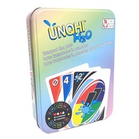 2025 New 112pcs UNO H2O Card Game WaterProof Pressure Proof PVC Plastic Transparent Kids Toys Playing
